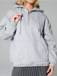 Bluza z kapturem - szary. Szare bluzy Sinsay, l, bez wzorów, bez ramiączek, z kapturem. Za 69.99 zł.