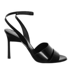 CALVIN KLEIN Czarne sandały ZLN 0881, skóra naturalna, klamra. Czarne sandały Calvin Klein, bez wzorów, z materiału, eleganckie, bez obcasa, bez zapięcia. Za 489.99 zł.