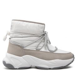 Botki Big Star Shoes. Białe botki BIG STAR SHOES, bez wzorów, retro, bez obcasa, na płaskiej podeszwie, bez zapięcia. Za 179.99 zł.