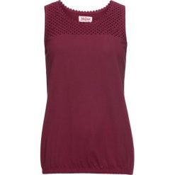 Top z ażurową koronką bonprix czerwony rododendron. Topy marki 4f. Za 44.99 zł.