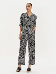 KARL LAGERFELD Kombinezon 241W1311 Czarny Regular Fit. Czarne sukienki KARL LAGERFELD, bez wzorów, z wiskozy, bez kołnierzyka, bez ramiączek. Za 1,749.00 zł.