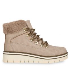 Trapery Whistler. Brązowe traperki WHISTLER, bez wzorów, bez obcasa, bez zapięcia. Za 349.99 zł.
