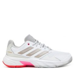 Buty do tenisa adidas. Białe buty treningowe adidas, bez wzorów, bez zapięcia, tenisowe. Za 319.99 zł.