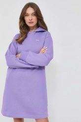 BOSS sukienka kolor fioletowy mini prosta. Fioletowe sukienki Boss, na co dzień, l, bez wzorów, z dzianiny, bez kołnierzyka, bez ramiączek, maxi, proste. Za 849.99 zł.
