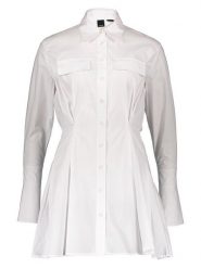 Pinko Sukienka w kolorze białym rozmiar: 34. Białe sukienki Pinko, bez wzorów, z bawełny, bez kołnierzyka, bez ramiączek, mini, rozkloszowane. Za 268.55 zł.
