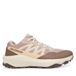 Trekkingi Salomon. Czerwone buty trekkingowe Salomon, bez zapięcia. Za 409.99 zł.