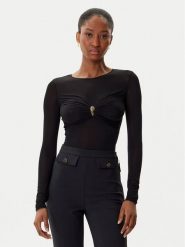 Elisabetta Franchi Body BO-016-57E2-V390 Czarny Slim Fit. Czarne body i gorsety Elisabetta Franchi, bez wzorów, z wiskozy, bez ramiączek. Za 1,658.20 zł.