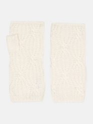 Perfect Cashmere Kaszmirowe mankiety "Bale" w kolorze kremowym rozmiar: onesize. Brązowe rękawiczki Perfect Cashmere, bez wzorów, z kaszmiru. Za 180.49 zł.