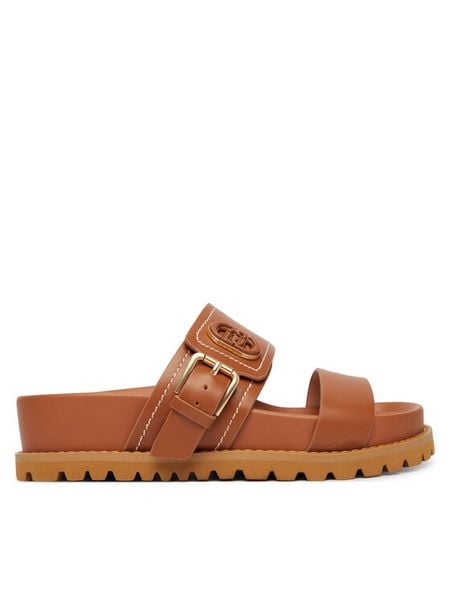 Liu Jo Klapki Livia 02 SA6109 P0102 Brązowy. Brązowe klapki Liu Jo, bez wzorów, ze skóry, bez obcasa, bez zapięcia. Za 288.99 zł.