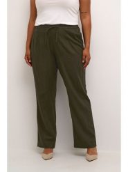 KAFFE curve Spodnie w kolorze khaki rozmiar: 42. Brązowe spodnie materiałowe KAFFE curve, bez wzorów, z materiału, z podwyższonym stanem. Za 104.99 zł.