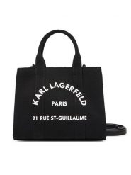 KARL LAGERFELD Torebka A3W50118 Czarny. Czarne torebki klasyczne KARL LAGERFELD, bez wzorów, z materiału, bez dodatków. Za 339.99 zł.