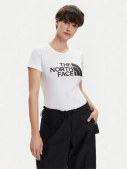 The North Face T-Shirt Easy NF0A87N6 Biały Regular Fit. Białe t-shirty The North Face, l, bez wzorów, z bawełny, bez kołnierzyka, bez ramiączek. Za 89.99 zł.