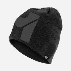 Czapka zimowa Millet Logo Beanie. Czarne czapki zimowe Millet, bez wzorów, z materiału. Za 138.00 zł.