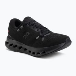 Buty do biegania damskie On Cloudsurfer 2 Wide black/black. Czarne buty do biegania On, bez wzorów, z gumy, bez zapięcia, do biegania. Za 809.50 zł.