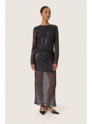 Soaked in Luxury Bluzka w kolorze czarnym rozmiar: L. Czarne bluzki Soaked in Luxury, l, bez wzorów, bez kołnierzyka, bez ramiączek. Za 183.15 zł.