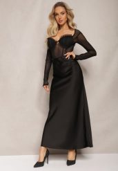 Czarna Satynowa Spódnica Maxi High Waist Formia. Czarne spódnice Renee, l, bez wzorów, z satyny, maxi. W wyprzedaży za 99.99 zł.