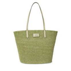 Torebka LAUREN RALPH LAUREN. Zielone shopper bag Lauren Ralph Lauren, bez wzorów, bez dodatków. Za 699.99 zł.