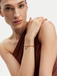 Guess Bransoletka JUBB05 214JW Złoty. Żółte bransoletki Guess, metalowe. Za 179.99 zł.