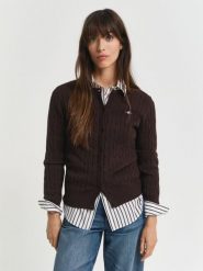 Gant Kardigan Kobiety Bawełna brązowy, S. Brązowe swetry Gant, s, bez wzorów, z bawełny, eleganckie, bez ramiączek. Za 749.95 zł.