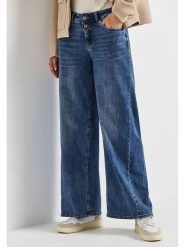 Street One Dżinsy - Comfort fit - w kolorze niebieskim rozmiar: W28/L32. Niebieskie jeansy Street One, l, z aplikacjami, ze skóry, klasyczne, z podwyższonym stanem. Za 214.19 zł.