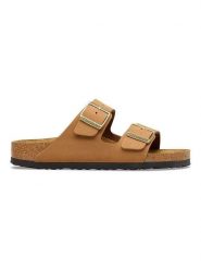 Birkenstock Skórzane klapki "Arizona" w kolorze jasnobrązowym rozmiar: 37. Brązowe klapki Birkenstock, bez wzorów, klasyczne, z otwartym noskiem, bez obcasa, bez zapięcia. Za 443.38 zł.