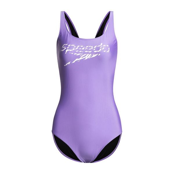Strój kąpielowy jednoczęściowy damski Speedo Logo Deep U-Back. Białe stroje jednoczęściowe Speedo, bez wzorów, sportowe. Za 109.99 zł.