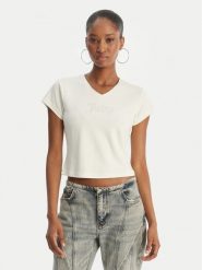 Juicy Couture T-Shirt Capped JCWCT126318 Écru Slim Fit. T-shirty Juicy Couture, xl, bez wzorów, bez kołnierzyka, bez ramiączek. Za 179.99 zł.