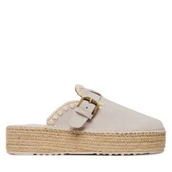Espadryle Mou. Szare espadryle Mou, bez wzorów, bez obcasa. Za 529.99 zł.