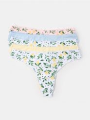 Bawełniane stringi 5 pack - wielobarwny. Stringi Sinsay, bez wzorów, z bawełny. Za 29.99 zł.
