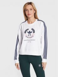 Adidas Bluza Graphic HL6558 Biały Loose Fit. Białe bluzy adidas, bez wzorów, z bawełny, bez kaptura. Za 199.99 zł.
