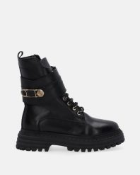 CZARNE SKÓRZANE WORKERY DAMSKIE 398014 70 BLACK. Czarne botki Venezia, bez wzorów, ze skóry, bez obcasa, bez zapięcia. Za 299.00 zł.