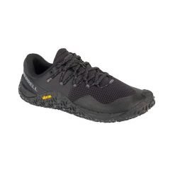 Buty do biegania trailowego Merrell Trail Glove 7 damskie czarne. Czarne buty do biegania Merrell, bez wzorów, bez zapięcia, do biegania. Za 574.25 zł.