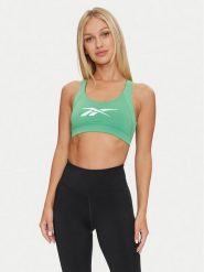 Reebok Biustonosz top 100075676 Zielony Slim Fit. Zielone biustonosze Reebok, xl, bez wzorów, z syntetyku, bez kołnierzyka, bez ramiączek. Za 59.99 zł.