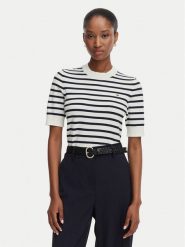Tommy Hilfiger T-Shirt WW0WW49705 Kremowy Regular Fit. Białe t-shirty Tommy Hilfiger, s, bez wzorów, z syntetyku, bez kołnierzyka, bez ramiączek. Za 369.99 zł.