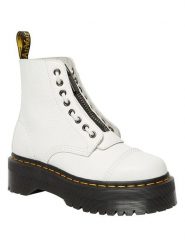 Dr. Martens Skórzane botki w kolorze białym rozmiar: 40. Białe botki Dr Martens, bez wzorów, ze skóry, z okrągłym noskiem, bez obcasa, na platformie, bez zapięcia. Za 559.40 zł.