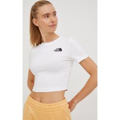 The North Face t-shirt damski kolor biały. Białe t-shirty The North Face, l, bez wzorów, bez kołnierzyka, bez ramiączek. Za 149.99 zł.