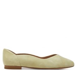 Baleriny Caprice. Zielone baleriny Caprice, bez wzorów, bez obcasa, bez zapięcia. Za 169.99 zł.