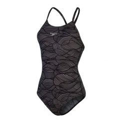 Strój kąpielowy damski Speedo Allover Fixxbk. Czarne stroje jednoczęściowe Speedo, bez wzorów, z lycry, sportowe. Za 310.00 zł.