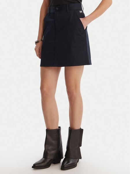 G-Star Raw Spódnica mini D29095-5126 Granatowy Regular Fit. Niebieskie spódnice G-Star, bez wzorów, retro, mini. Za 309.99 zł.