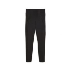 Damskie prążkowane legginsy CLOUDSPUN z wysokim stanem PUMA Black. Czarne legginsy Puma, bez wzorów, prążkowane, sportowe. Za 228.99 zł.