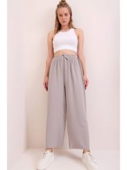 Trend Alacati Spodnie w kolorze szarym rozmiar: XL. Szare spodnie materiałowe Trend Alacati, bez wzorów, z materiału, z podwyższonym stanem. Za 52.99 zł.