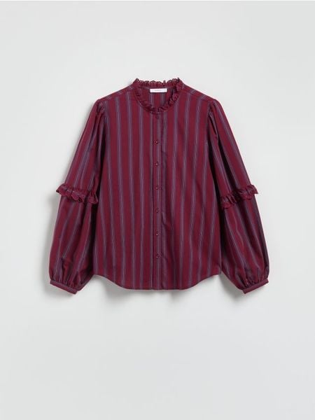 Koszula w paski - wielobarwny. Koszule Reserved, l, bez wzorów, z bawełny, bez kołnierzyka, bez ramiączek. Za 149.99 zł.