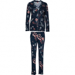 Piżama "Flower Dreams" w kolorze granatowym. Niebieskie piżamy marki LASCANA. W wyprzedaży za 113.95 zł.