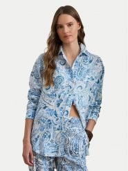 LAUREN RALPH LAUREN Koszula 200P08926001 Niebieski jasny Relaxed Fit. Niebieskie koszule Lauren Ralph Lauren, s, bez wzorów, ze lnu, bez kołnierzyka, bez ramiączek. Za 989.99 zł.