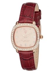 U.S. Polo Assn. Zegarek kwarcowy w kolorze różowozłoto-bordowym rozmiar: onesize. Czerwone, analogowe zegarki U.S. Polo Assn., metalowe. Za 240.99 zł.