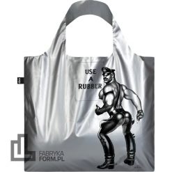 Torba LOQI Museum Tom of Finland Use a Rubber metaliczna srebrna z powłoką. Szare torby podróżne LOQI, bez wzorów. Za 141.00 zł.