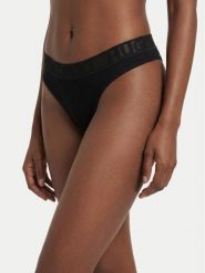 HUGO Stringi 50557141 Czarny. Czarne stringi Hugo, bez wzorów, z bawełny. Za 109.99 zł.