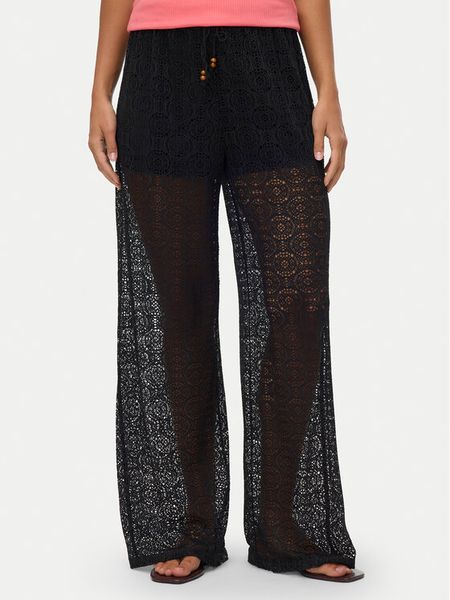 Vero Moda Spodnie materiałowe Maya 10325044 Czarny Relaxed Fit. Czarne spodnie materiałowe Vero Moda, bez wzorów, z materiału. Za 137.99 zł.
