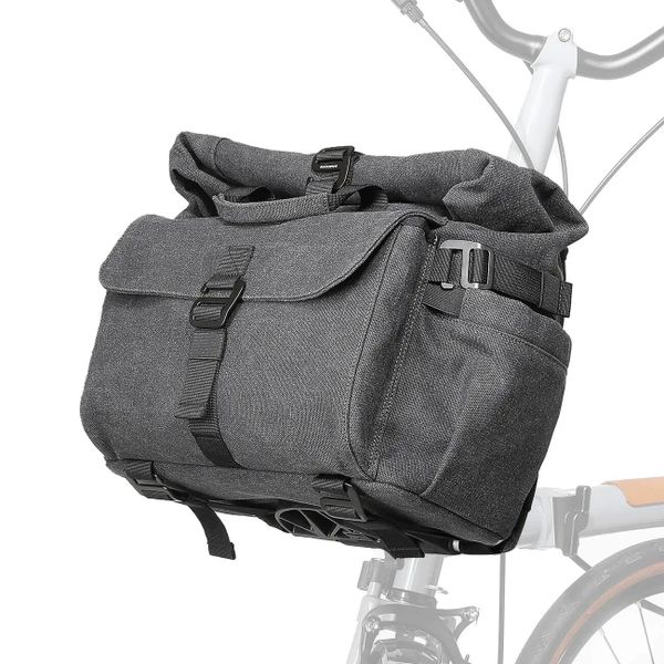 Plecak sakwa torba na kierownicę 15l. Szare torby na laptopa ROCKBROS, bez wzorów, z materiału, na ramię. Za 229.99 zł.