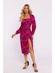 Made of emotion Sukienka w kolorze różowo-czarnym rozmiar: M. Czarne sukienki Made Of Emotion, m, bez wzorów, bez kołnierzyka, bez ramiączek, midi. Za 154.99 zł.